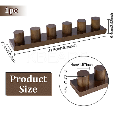 6-Slot Wood Watches Holder Stands ODIS-WH0030-127-1