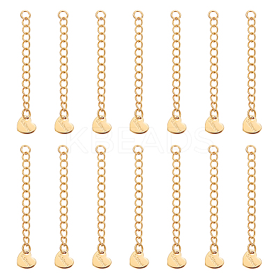 15Pcs 304 Stainless Steel Curb Chain Extender STAS-UN0061-44-1