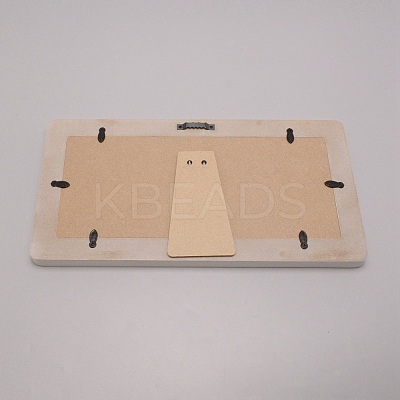 Wood Newborn Baby Handprint/Footprint Picture Frame DIY-WH0092-63-1