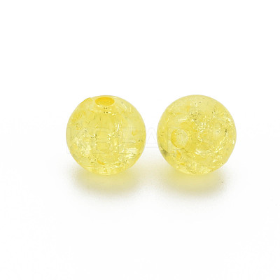 Transparent Crackle Acrylic Beads MACR-S373-66C-N16-1