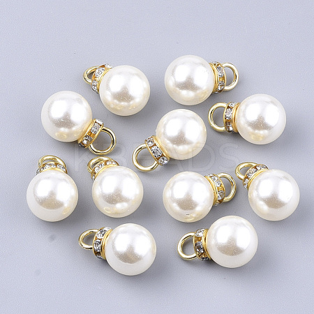 High Luster ABS Plastic Imitation Pearl Pendants X-RB-T011-01C-G-1