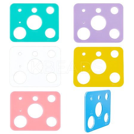 6Pcs 6 Colors Acrylic Craft Doll Eyes Template DIY-PH0023-10-1