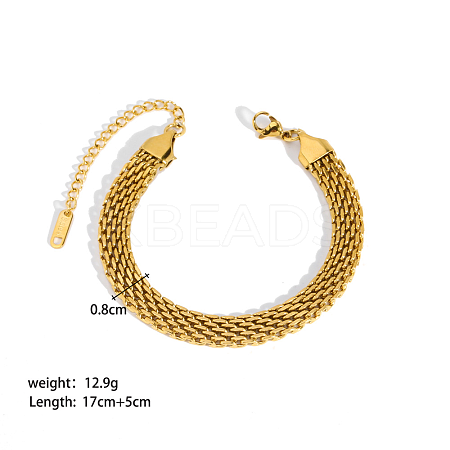 Simple 304 Stainless Steel Chain Bracelets PM6439-10-1