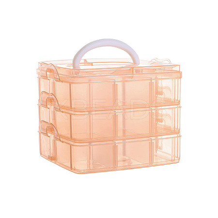 3-Tier Transparent Plastic Storage Container Box CON-PW0001-036B-1