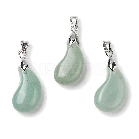 Natural Green Aventurine Pendants G-NH0025-14P-11-1