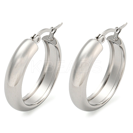 Tarnish Resistant 202 Stainless Steel Hoop Earrings EJEW-H003-38P-03-1