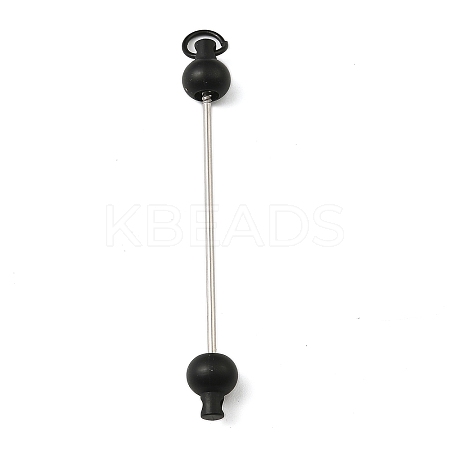 Plastic Beadable Keychain Bar for Jewelry Making DIY Crafts AJEW-C040-01F-1