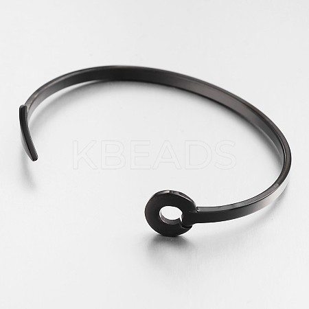 304L Stainless Steel Cuff Bangles LS-BJEW-F181-03B-1