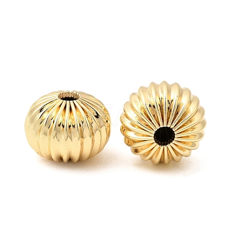 Brass Corrugated Beads KK-A296-01A-G-1