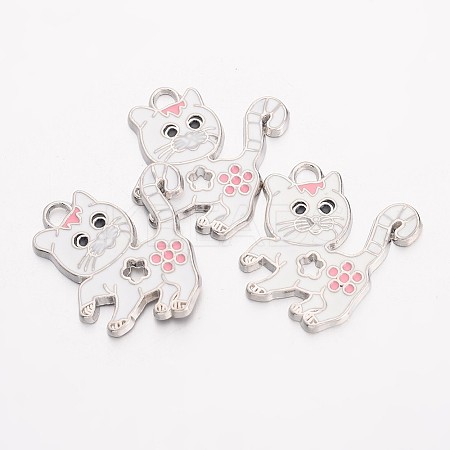 Alloy Enamel Kitten Pendants LS-X-EA556Y-1-1