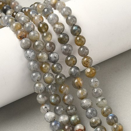 Natural Labradorite Beads Strands G-U017-6mm-01-A-1