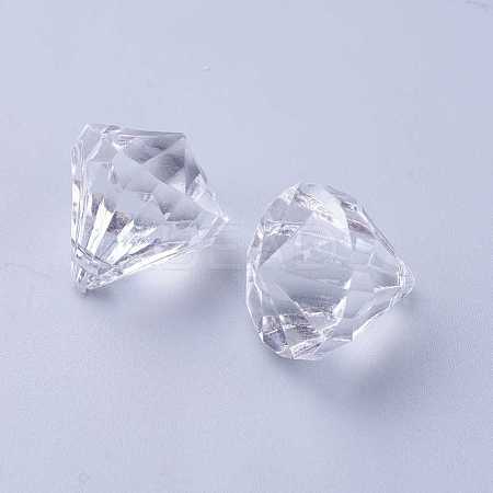 Transparent Acrylic Pendants for Curtains DB26x23mmC01-1