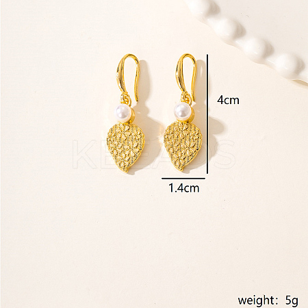 Luxury Vintage Exaggerated Metal Leaf Earrings for Party Gift Banquet Wear JZ7614-2-1