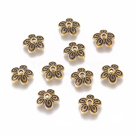 Tibetan Style Alloy Caps GLF0202Y-1