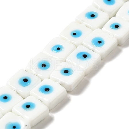 Handmade Evil Eye Lampwork Beads Strands LAMP-G154-03G-1