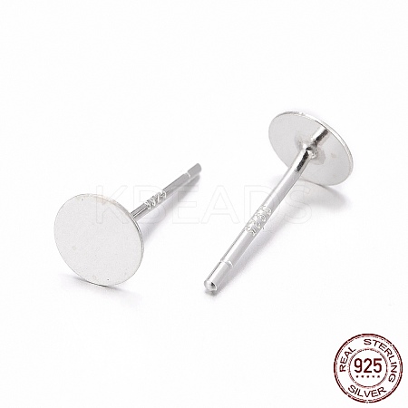 925 Sterling Silver Earrings Findings STER-P032-15S-5mm-1