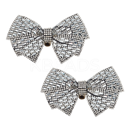 Bowknot Rhinestone Shoe Decoration DIY-WH0430-522C-1