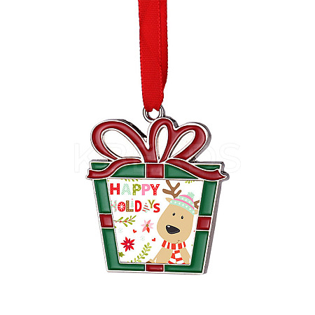 Christmas Themed Sublimation Blank Alloy Pendant Decorations LS-DIY-L070-01D-1
