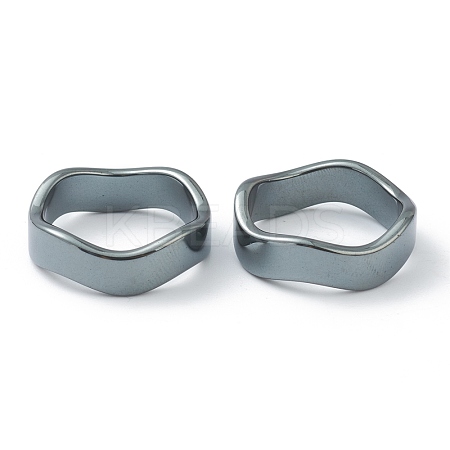 Non-magnetic Synthetic Hematite Finger Rings RJEW-H544-03A-1