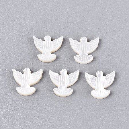 Natural White Shell Carved Pendants SHEL-Q028-07-1