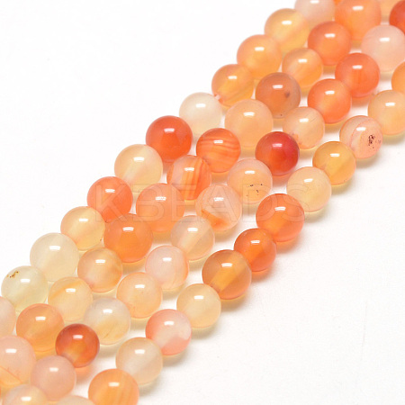 Natural Carnelian Beads Strands X-G-Q462-10mm-45-1