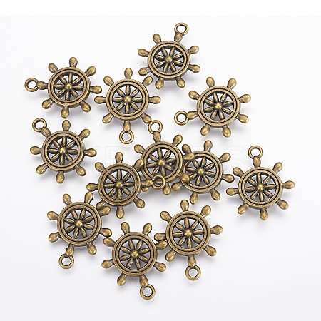 Tibetan Style Alloy Pendants X-TIBEP-A122979-AB-FF-1