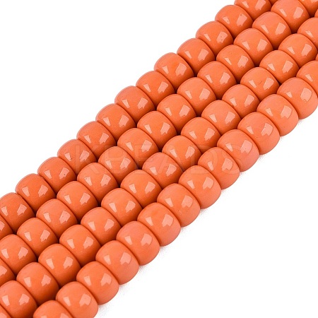 Opaque Glass Beads Strands GLAA-NH0002-B01-C05-1