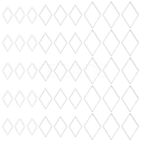 90Pcs 3 Styles 201 Stainless Steel Linking Rings STAS-UN0064-88-1