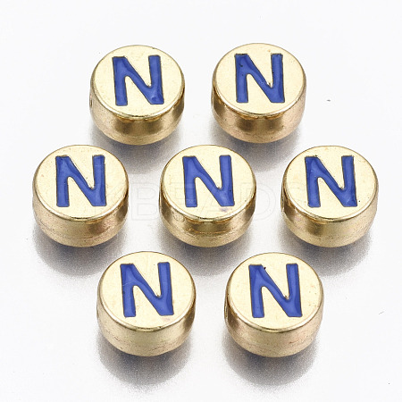 Alloy Enamel Beads ENAM-S122-029N-RS-1