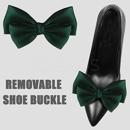 Detachable Ribbon Satin Bowknot Shoe Decoration AJEW-WH0502-33J-1