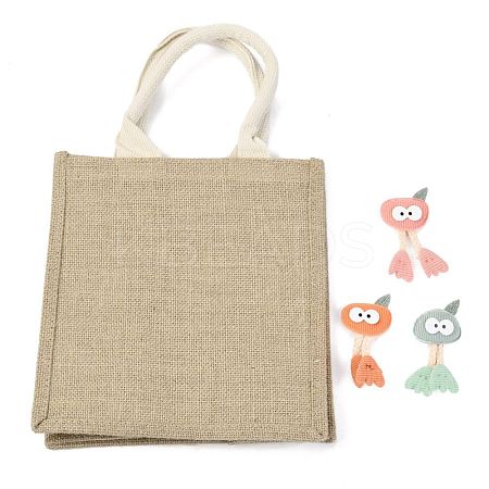 Jute Tote Bags Soft Cotton Handles Laminated Interior ABAG-F003-05-1