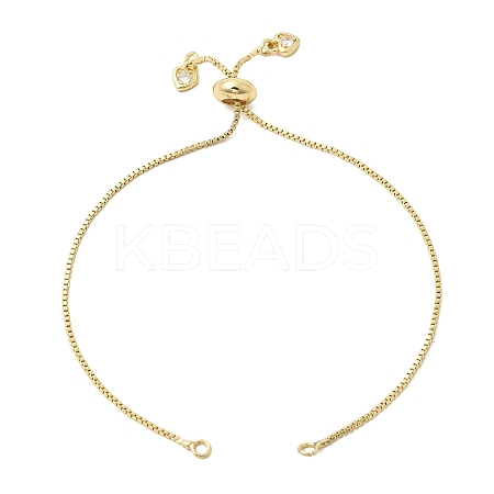 1MM Brass Box Chain Slider Bracelet Making MAK-K024-07G-1