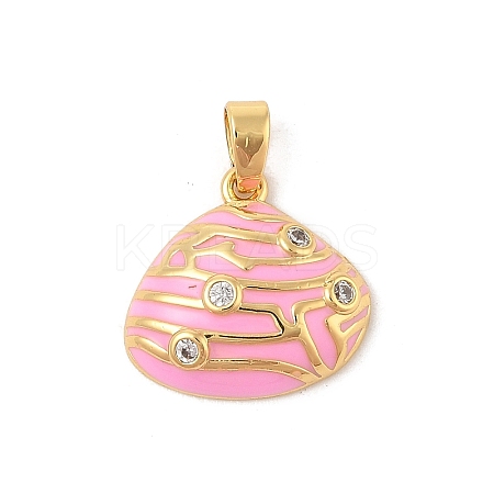 Brass Micro Pave Cubic Zirconia Pendants KK-R100-12G-01-1