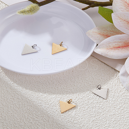 4Pcs 2 Colors 201 Stainless Steel Pendants STAS-LP0004-57-1