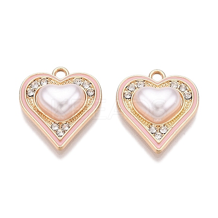 Rack Plating Alloy Rhinestone Pendants FIND-N005-19C-1