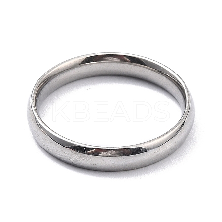 Non-Tarnish 304 Stainless Steel Simple Plain Band Finger Ring for Women RJEW-B036-10P-1