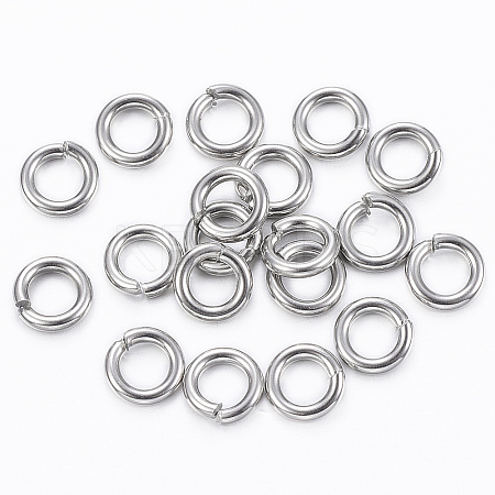 304 Stainless Steel Open Jump Rings X-STAS-H555-11P-1