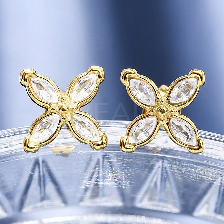 304 Stainless Steel Stud Earrings EJEW-C135-01G-06-1