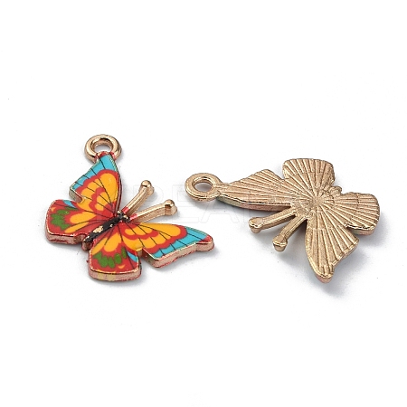 Alloy Enamel Printed Pendants ENAM-CJC0006-66D-1
