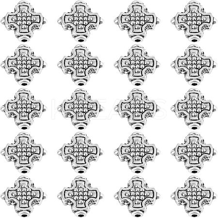Tibetan Style Alloy Beads TIBEB-FH0001-32AS-RS-1