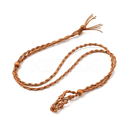 Braided Wax Rope Cord Macrame Pouch Necklace Making NJEW-J007-06-1