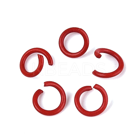 Spray Painted Iron Open Jump Rings IFIN-T017-04C-08-1