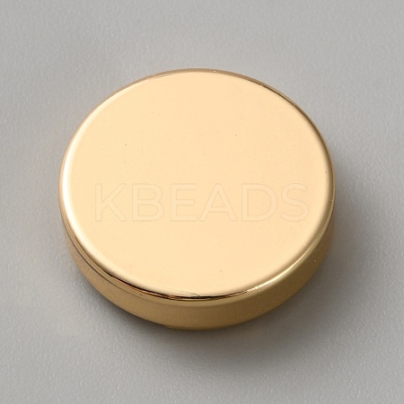 Flat Round Brass Button Covers Settings KK-WH0079-193B-KCG-1