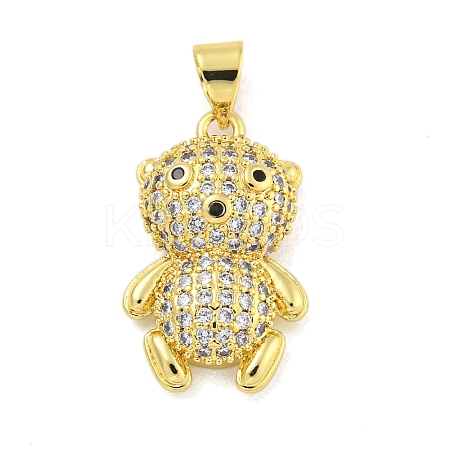 Brass Micro Pave Cubic Zirconia Pendants KK-R159-20A-G-1
