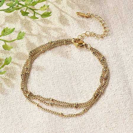 304 Stainless Steel Multi-strand Bracelets LS-BJEW-Q051-02G-B-1