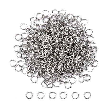 Tarnish Resistant 304 Stainless Steel Open Jump Rings STAS-Q186-02-4x0.6mm-1