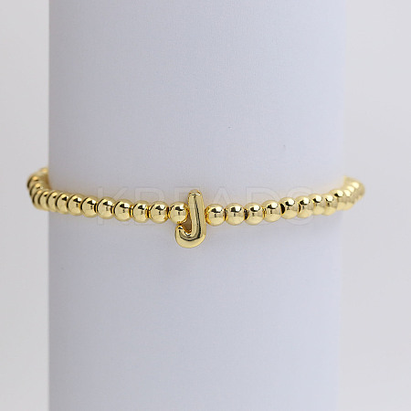 Brass Beaded Stretch Bracelets for Women FS-WG560D0-10-1
