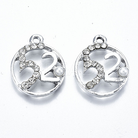 UV Plated Alloy Pendants PALLOY-S181-013P-RS-1