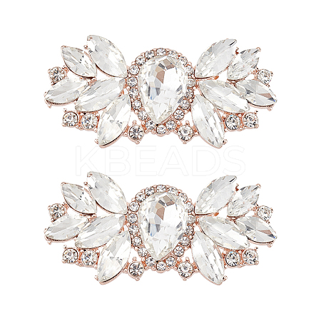 2Pcs Alloy Rhinestone Shoe Decorations AJEW-FG0003-73A-1