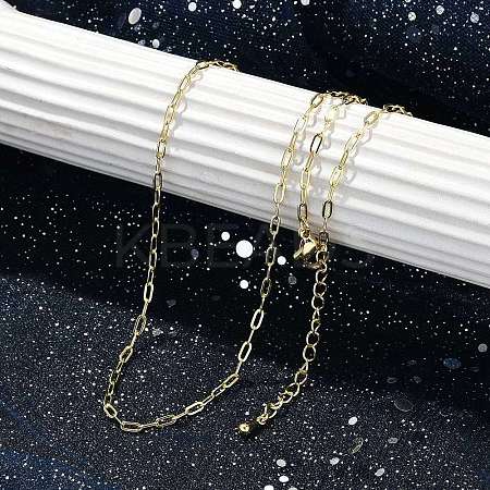 Rack Plating Brass Cable Chain Necklaces NJEW-H049-05G-1